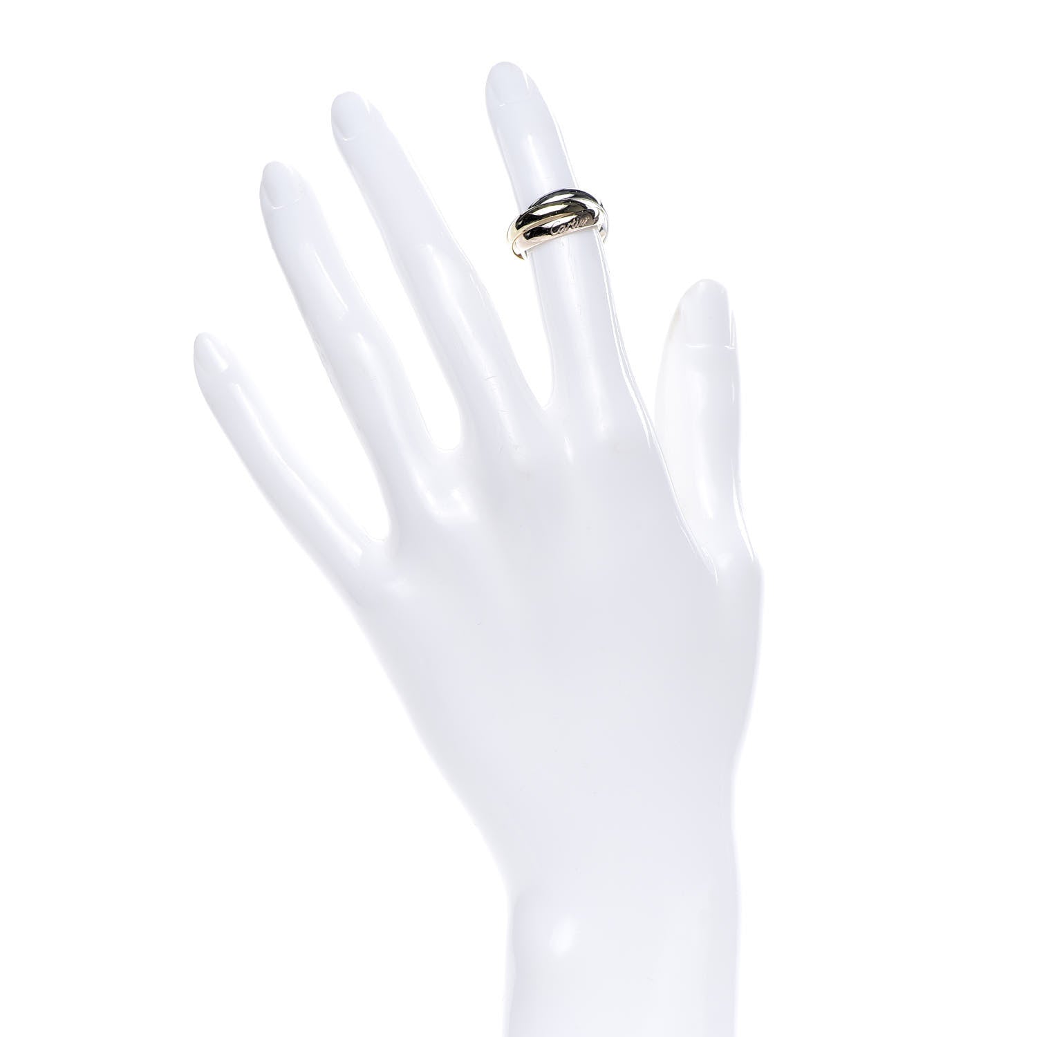 Cartier 18K Pink Yellow White Gold Classic Trinity Ring 47 4 2 of 6