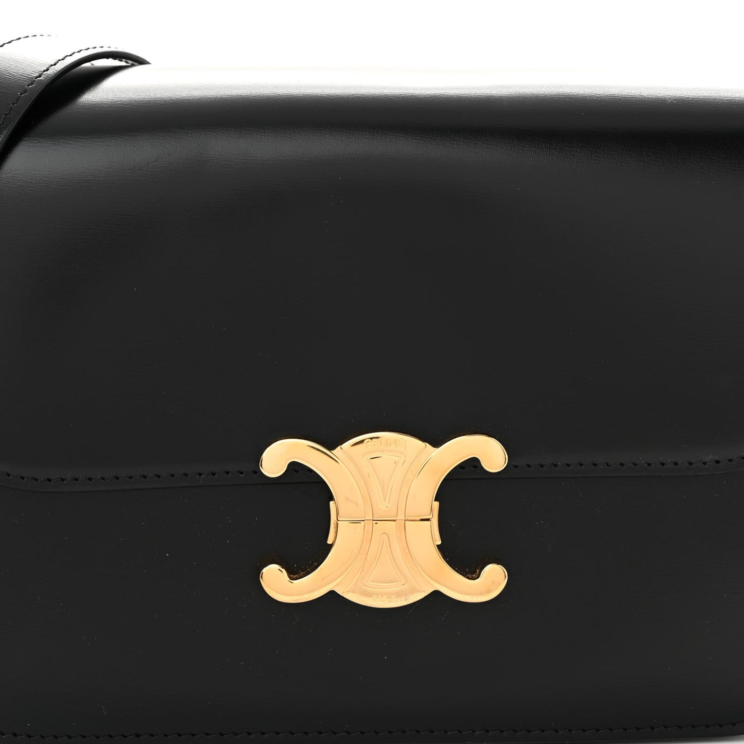 Shiny Calfskin Medium Triomphe Black