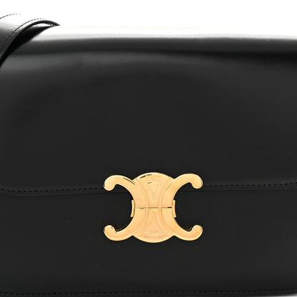 Celine Shiny Calfskin Medium Triomphe Black 8 of 10