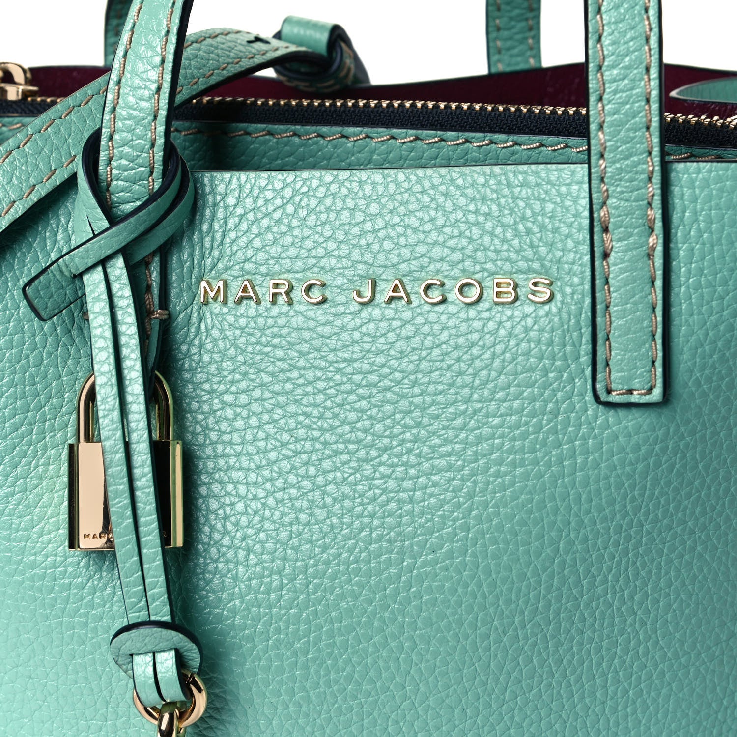 Marc Jacobs Grained Calfskin Mini Grind Tote Green 8 of 13