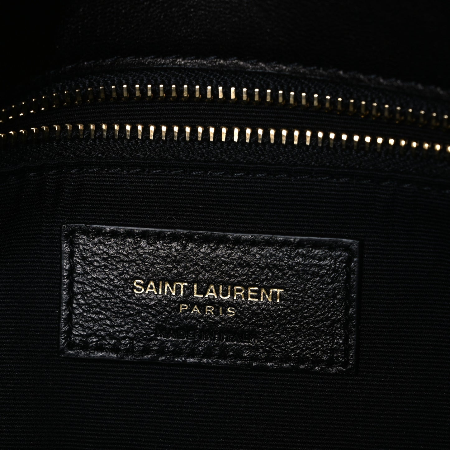 Lambskin Quilted Medium Loulou Puffer Monogram Chain Satchel Black