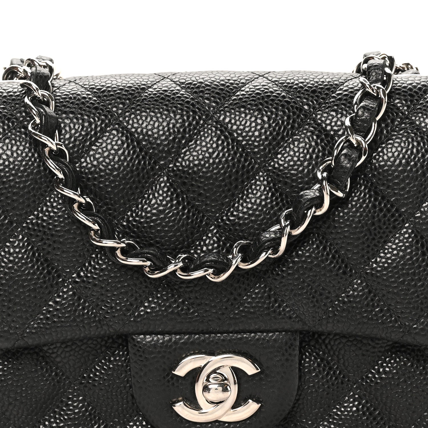 Chanel Caviar Quilted Mini Square Flap Black 8 of 10