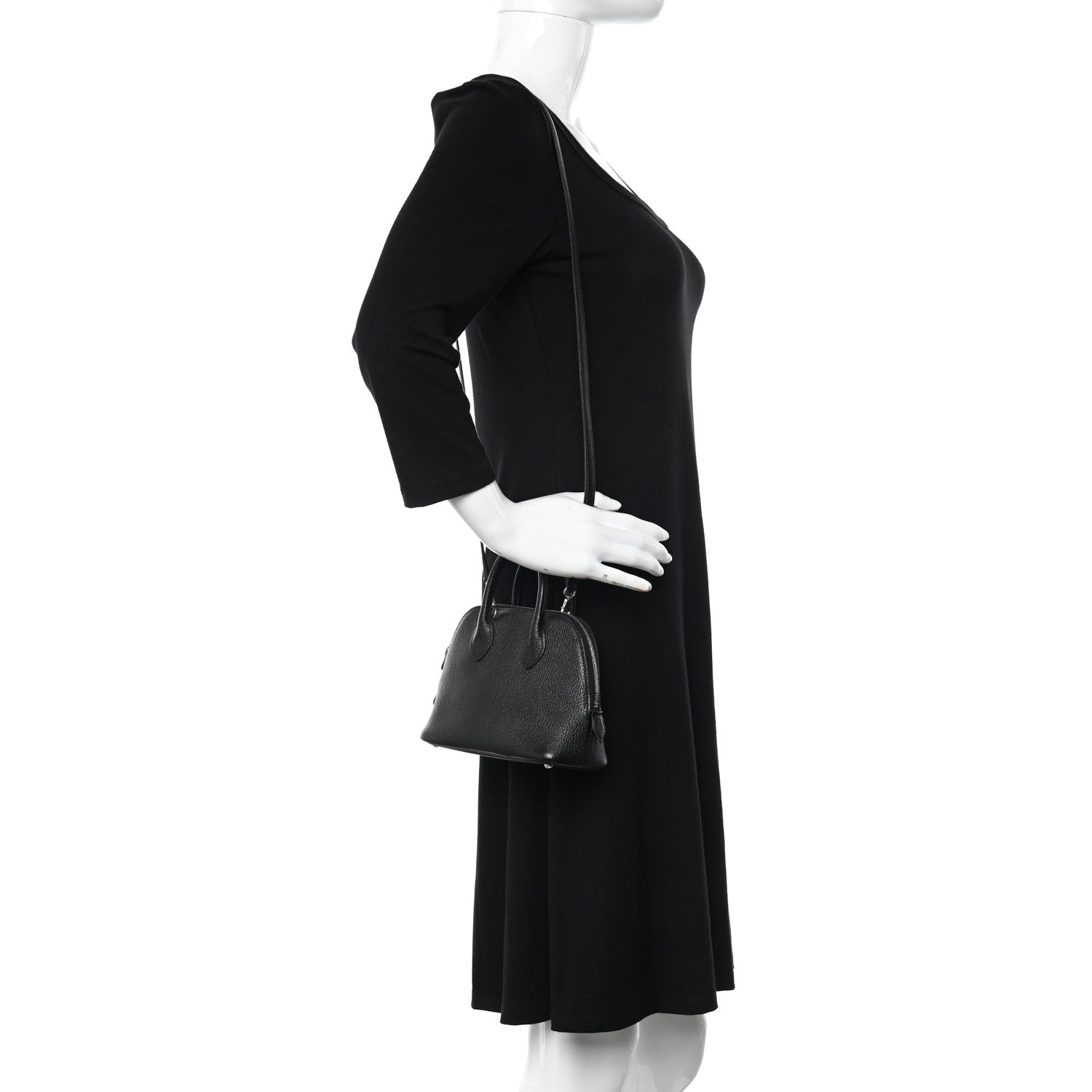 Hermes Chevre Mysore Mini 1923 Bolide Black 2 of 9