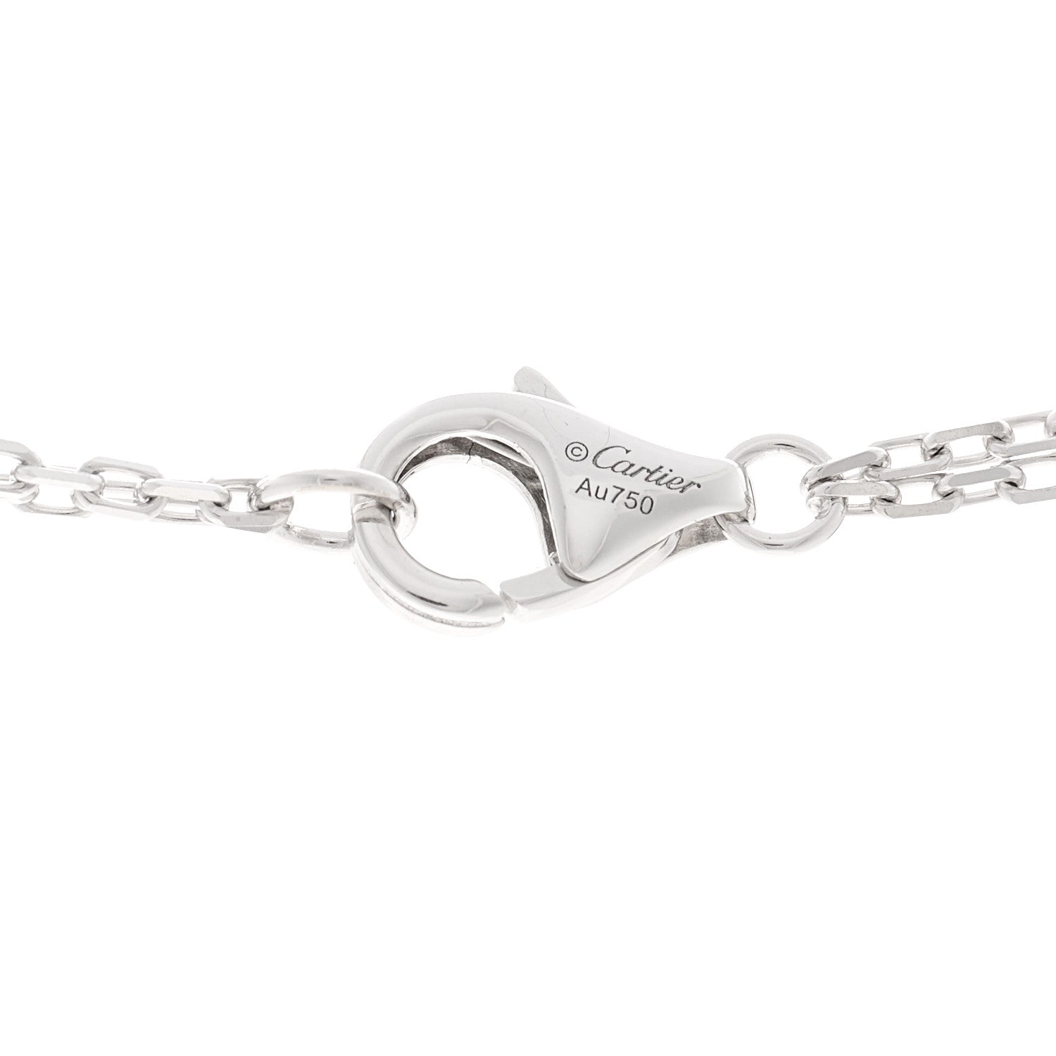 Cartier 18K White Gold 2 Diamond LOVE Necklace 4 of 4