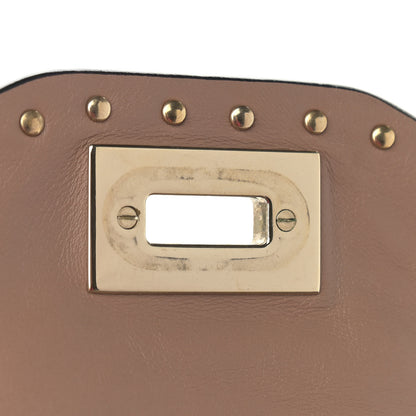 Valentino Garavani Vitello Rockstud Single Handle Flap Tote Beige 10 of 14