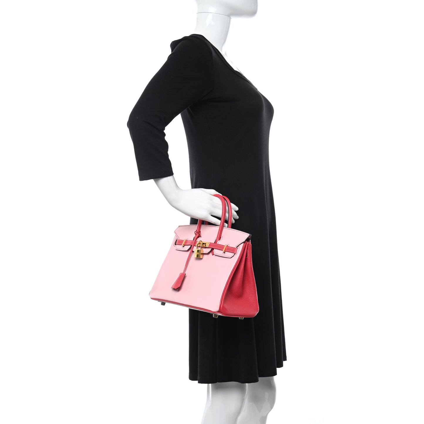 Chevre Mysore Horseshoe Birkin 25 Rose Sakura Bougainvillea