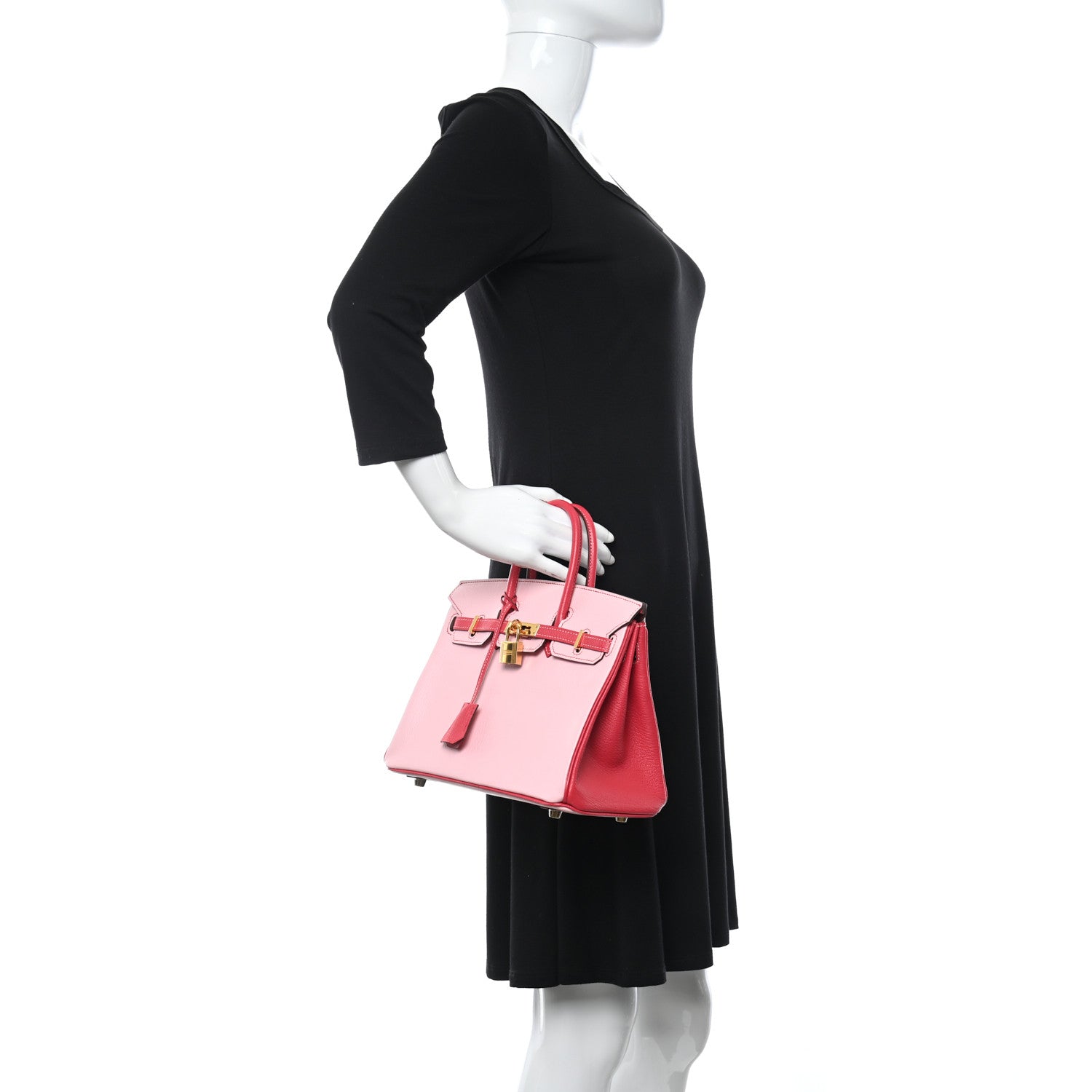 Hermes Chevre Mysore Horseshoe Birkin 25 Rose Sakura Bougainvillea 2 of 10