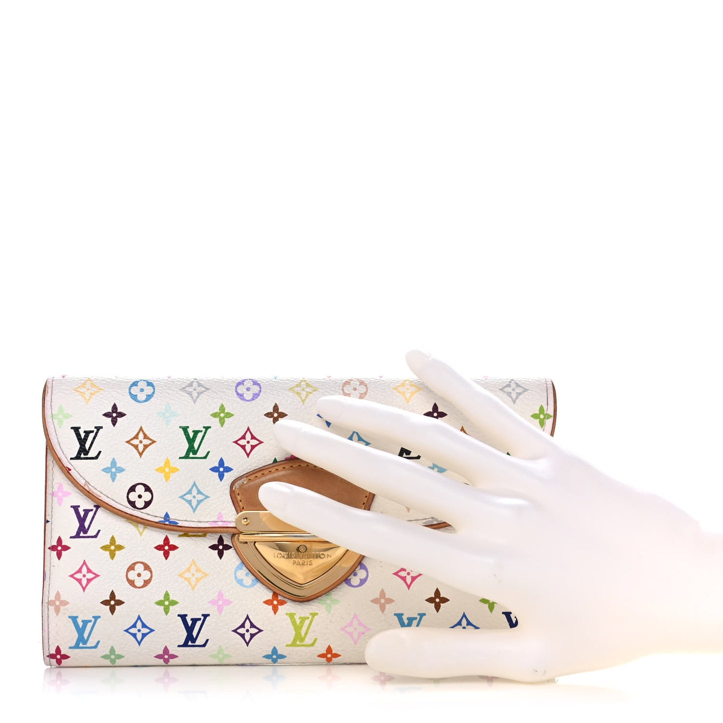 Monogram Multicolor Eugenie Wallet White Litchi