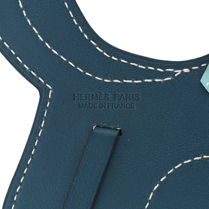 Hermes Swift Paddock Selle Horse Saddle Bag Charm Bleu Atoll Colvert 3 of 3