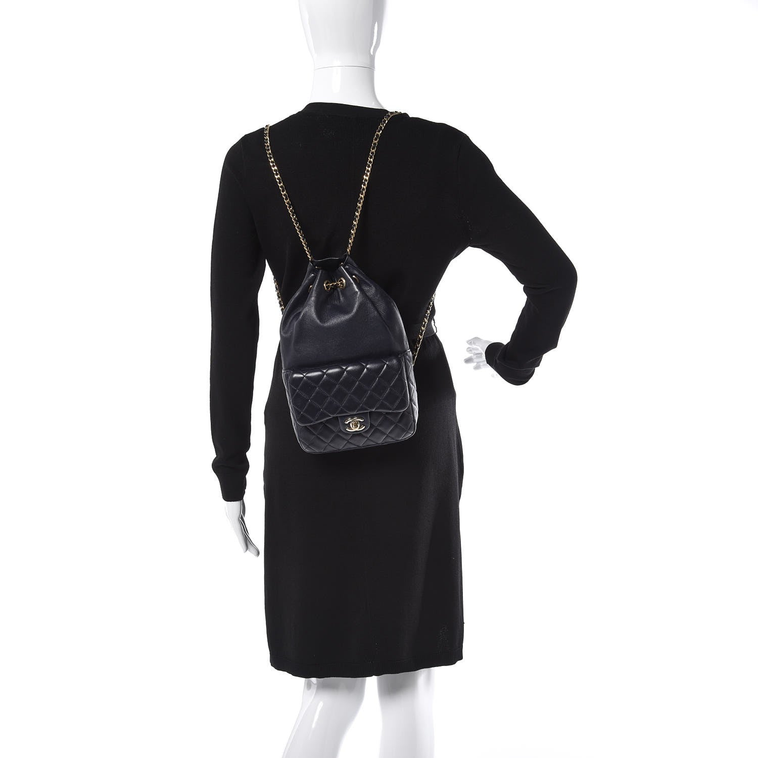 Chanel Lambskin Quilted Small in Seoul Backpack Navy 2 of 6