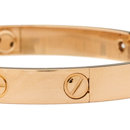Cartier 18K Pink Gold 4 Diamond LOVE Bracelet 16 7 of 7