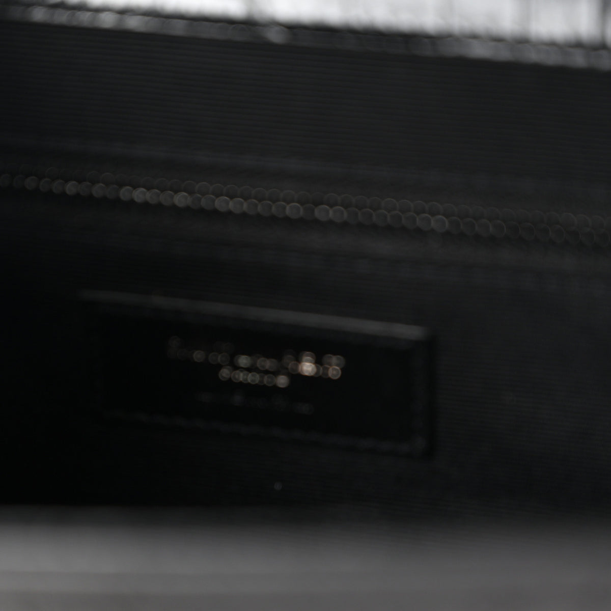 Calfskin Crocodile Embossed Monogram Large Satchel Black