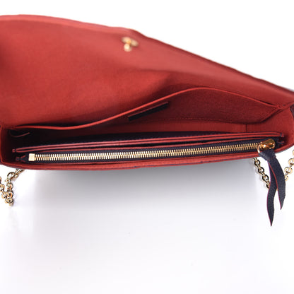 Louis Vuitton Empreinte Pochette Felicie Chain Wallet Marine Rouge 6 of 12