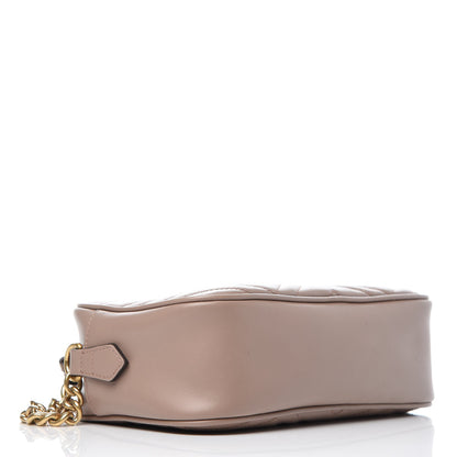 Gucci Calfskin Matelasse Small GG Marmont Chain Shoulder Bag Taupe 4 of 8