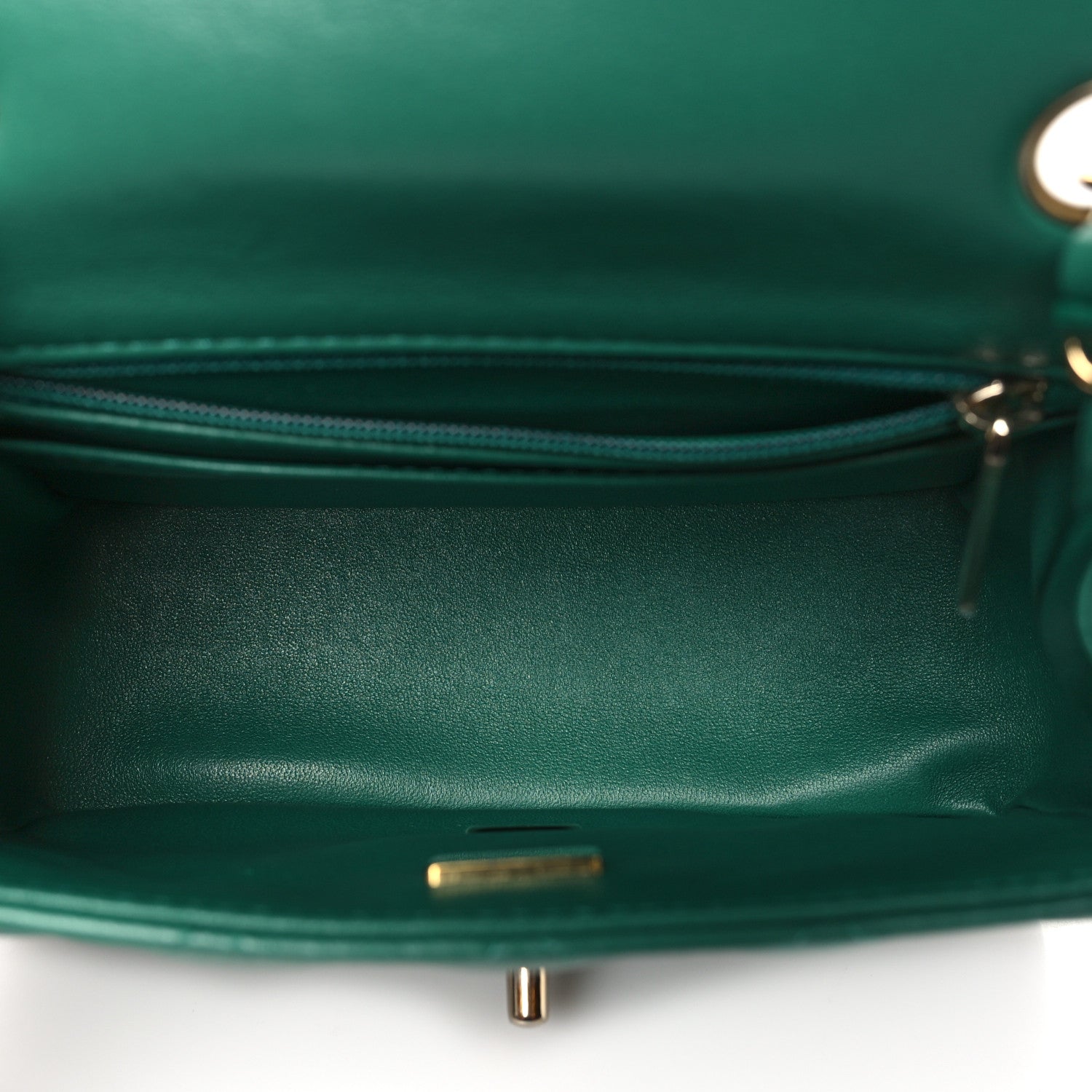 Chanel Lambskin Quilted Mini Square Flap Green 5 of 10