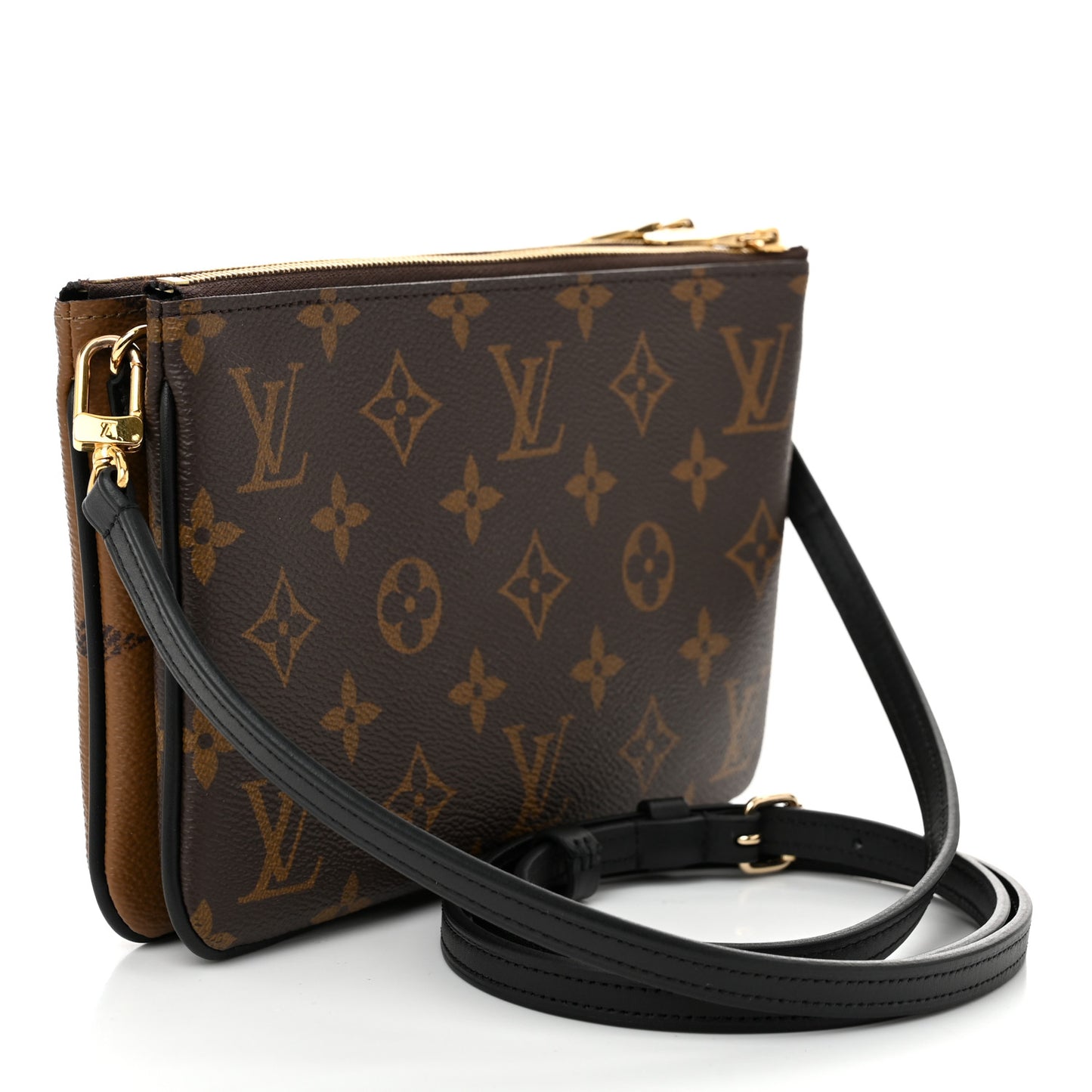 Reverse Monogram Giant Double Zip Pochette