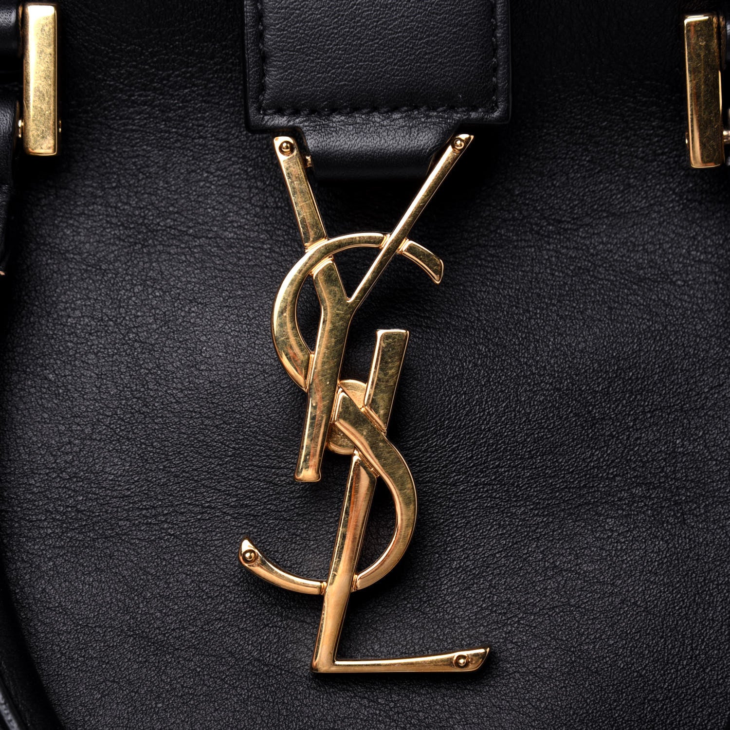 Saint Laurent Smooth Calfskin Small Monogram Cabas Black 17 of 17