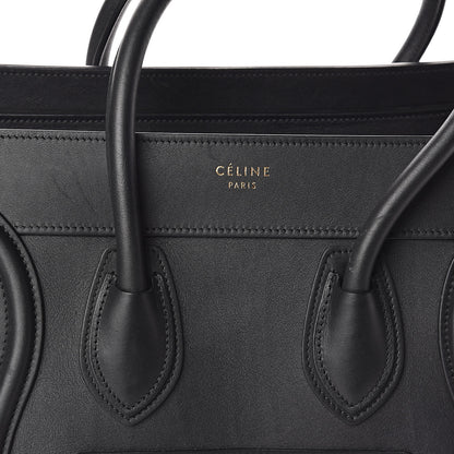 Celine Smooth Calfskin Micro Luggage Black 9 of 9