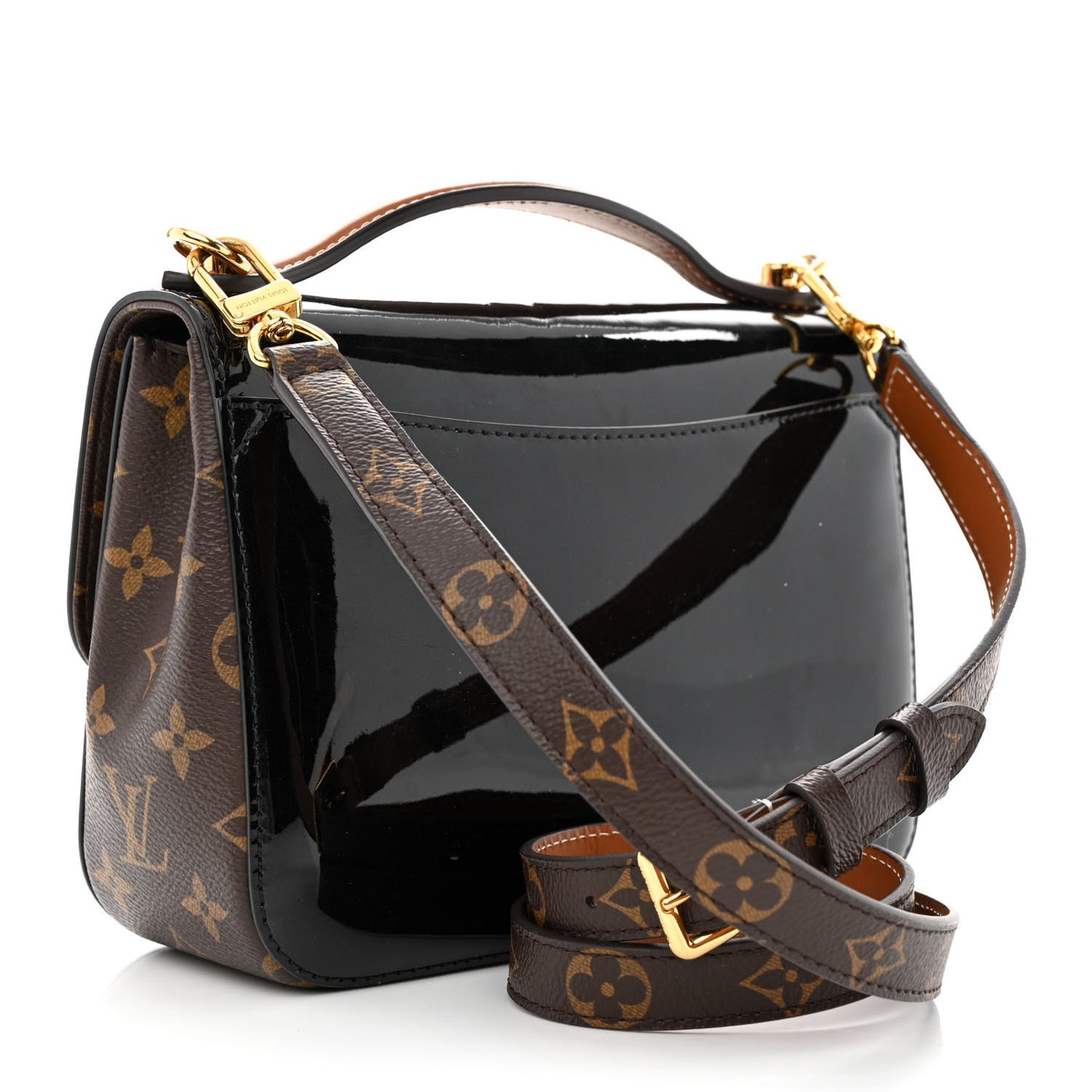 Patent Calfskin Monogram Cherrywood BB Black