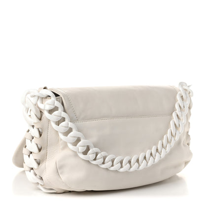 Chanel Calfskin Modern Chain Rhodoid Flap White 3 of 11