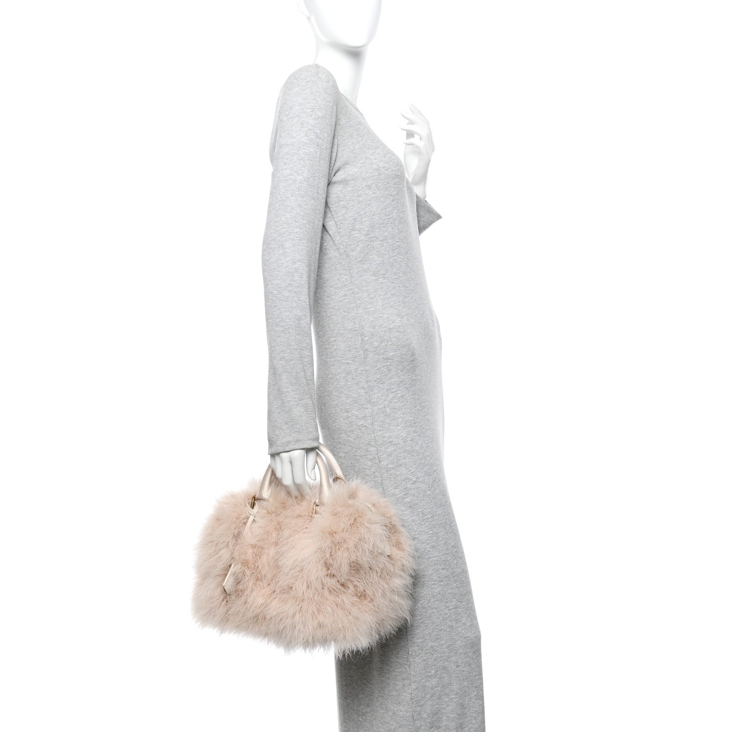 Louis Vuitton Ostrich Feather Speedy 25 Blush Ivory 2 of 10