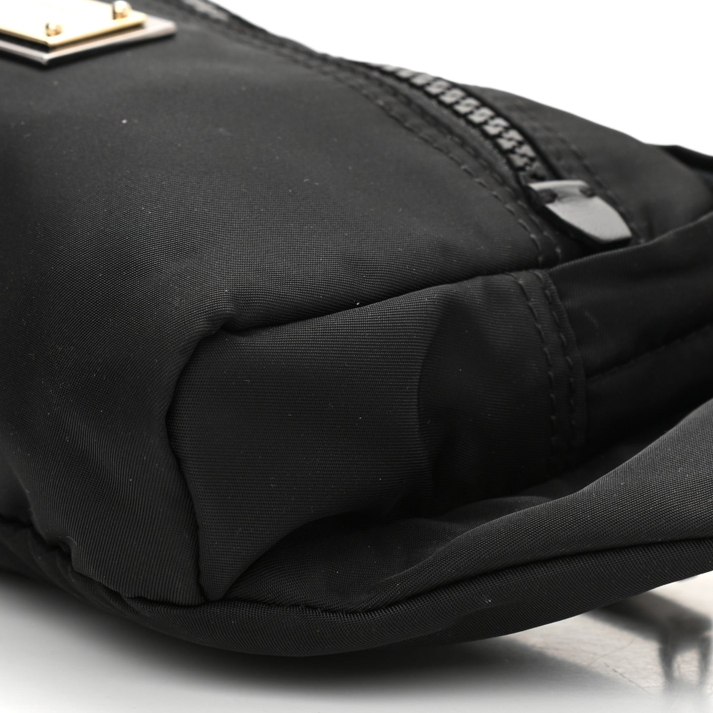 Nylon Logo Belt Bag Black