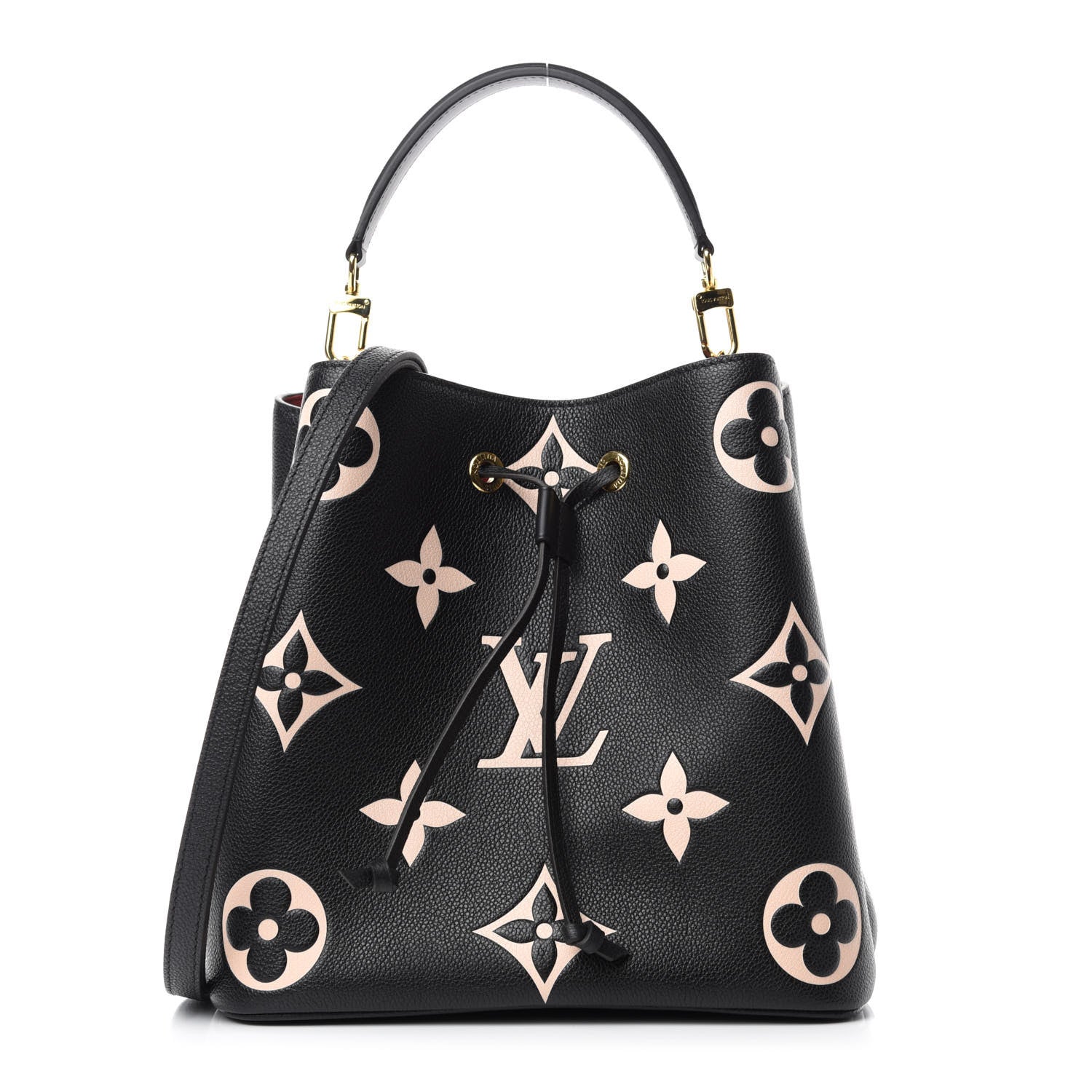 Louis Vuitton Empreinte Monogram Giant Neonoe MM Black Beige 3 of 11