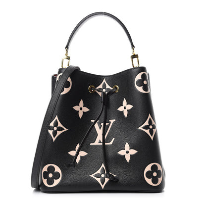 Louis Vuitton Empreinte Monogram Giant Neonoe MM Black Beige 3 of 11