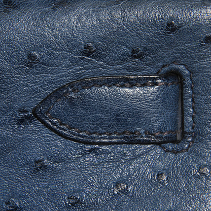 Hermes Ostrich Kelly Sellier 28 Bleu Roi 8 of 25