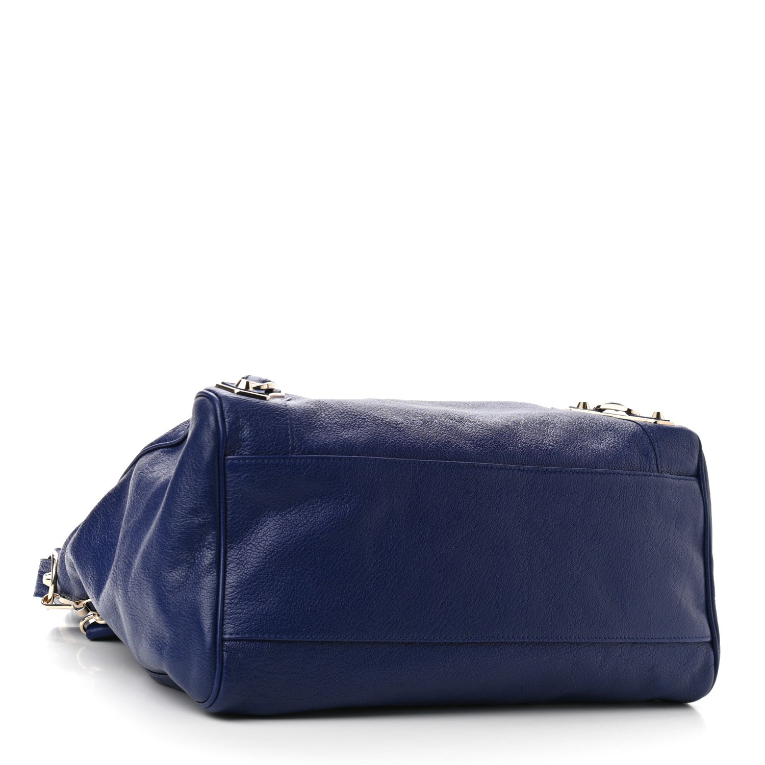 Balenciaga Chevre Gold Metallic Edge Hardware Velo Bleu Roi 4 of 9