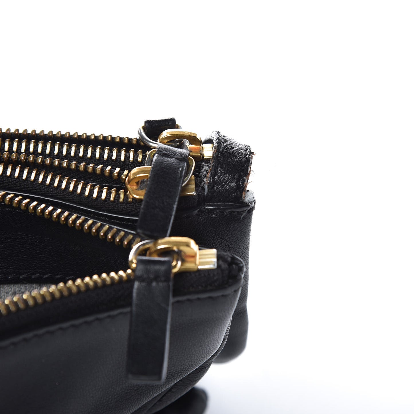 Lambskin Small Trio Crossbody Bag Black