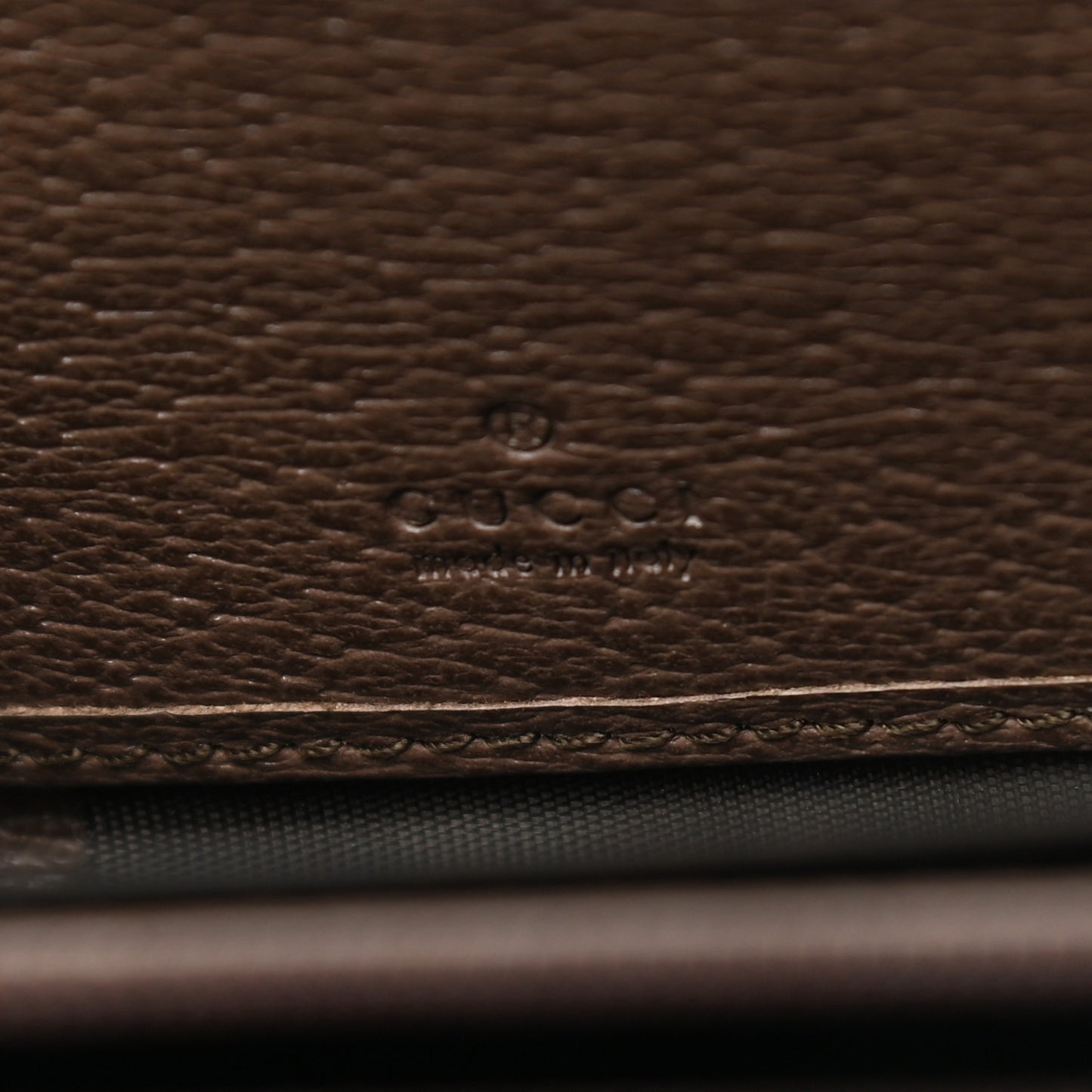 GG Supreme Monogram Web Ophidia Zip Around Wallet Brown