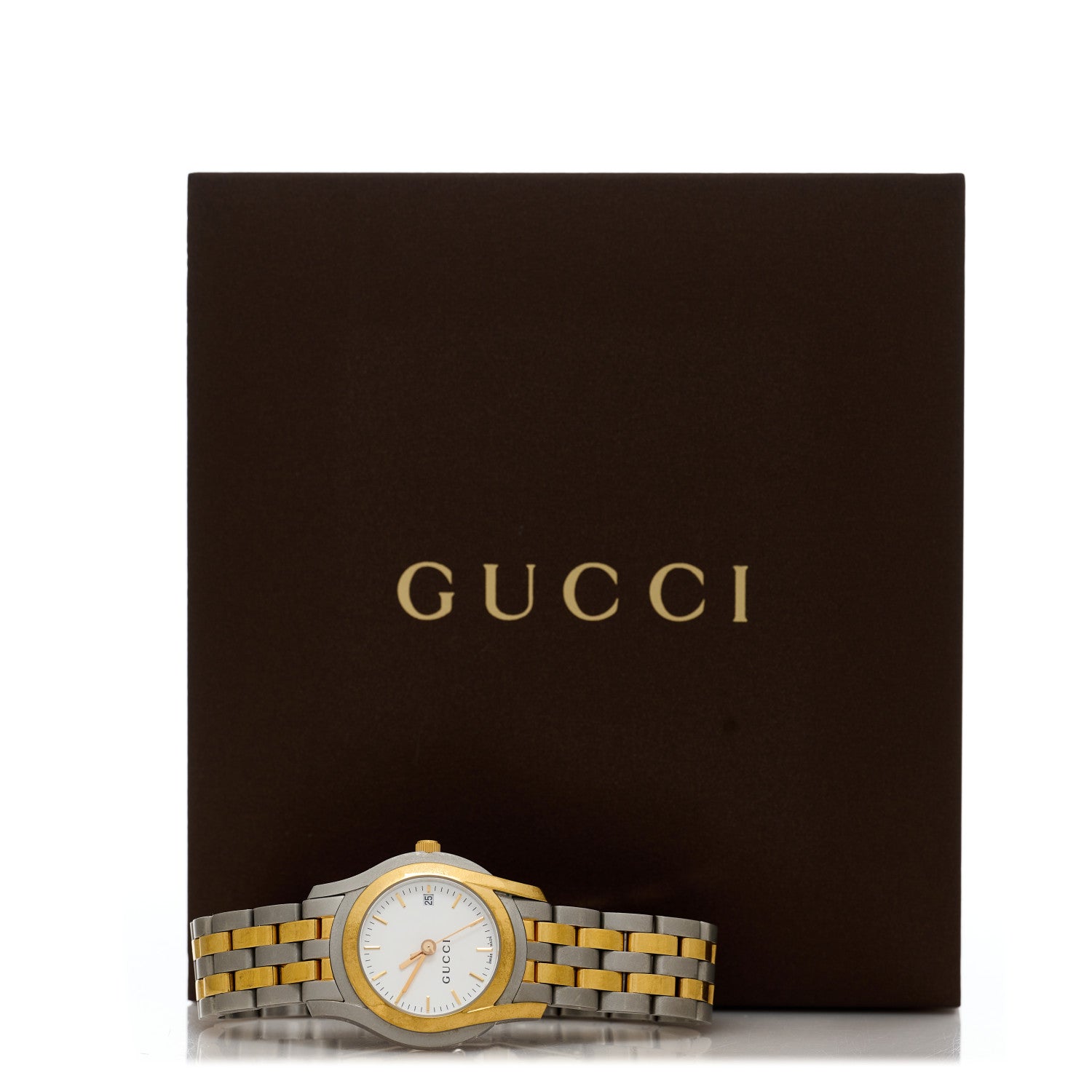 Gucci Stainless Steel 27mm 5500L Two Tone Quartz Watch 4 of 5