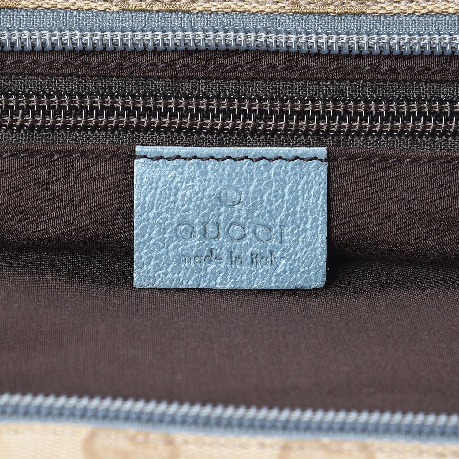 Gucci GG Monogram Medium Web Handle Bucket Tote Blue 9 of 16