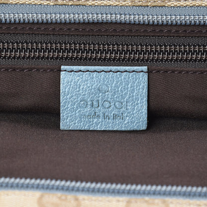 Gucci GG Monogram Medium Web Handle Bucket Tote Blue 9 of 16