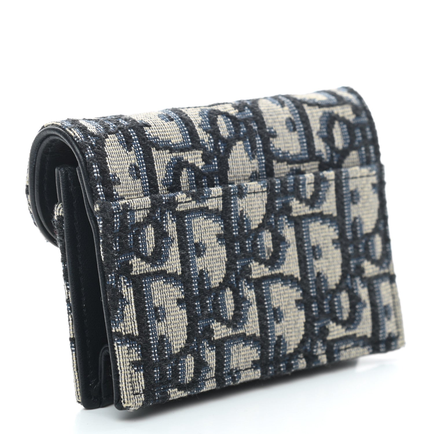 Christian Dior Oblique Saddle Card Holder Blue 3 of 7