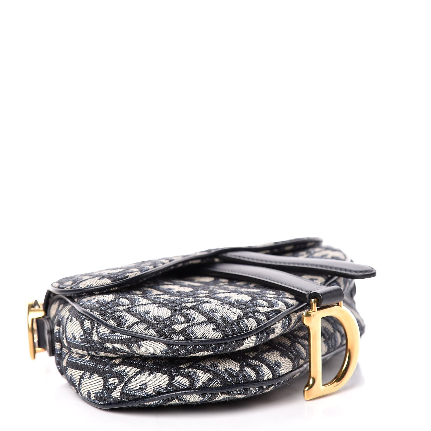 Christian Dior Oblique Mini Saddle Bag Blue 4 of 11