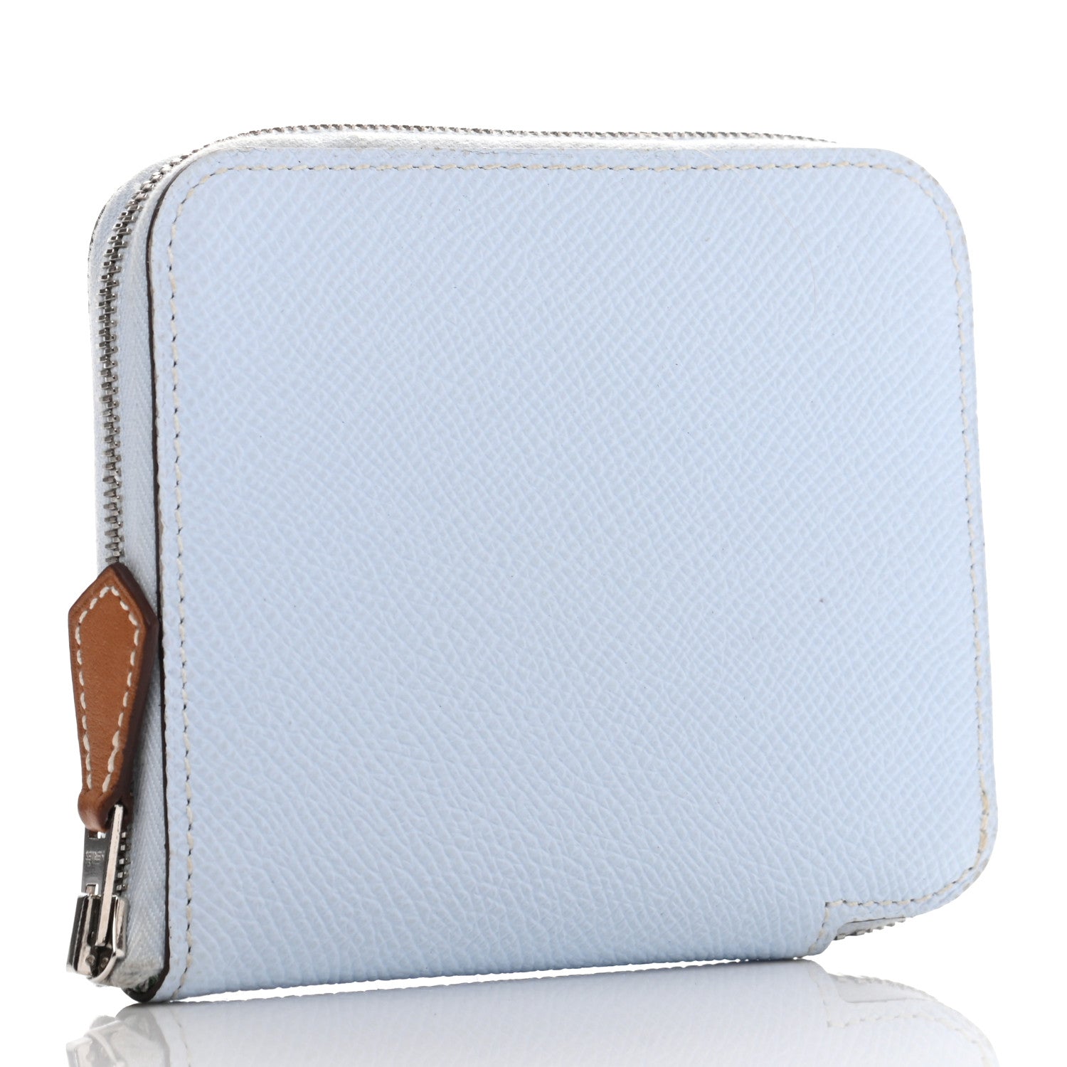 Hermes Epsom Silk'in Compact Wallet Bleu Brume 3 of 9
