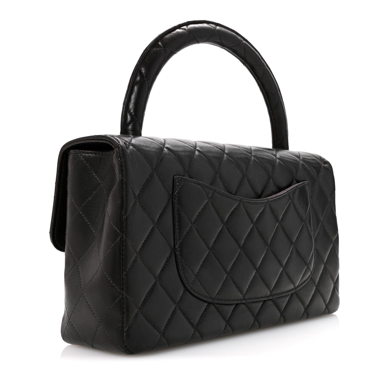 Chanel Lambskin Quilted Medium Rectangular Kelly Flap Bag Black 3 of 12