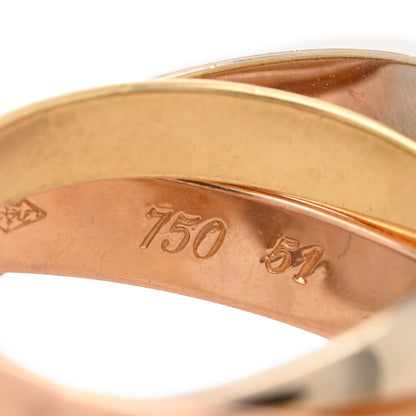 Cartier 18K Pink Yellow White Gold Classic Les Must De Cartier Trinity Ring 51 5.75 4 of 4