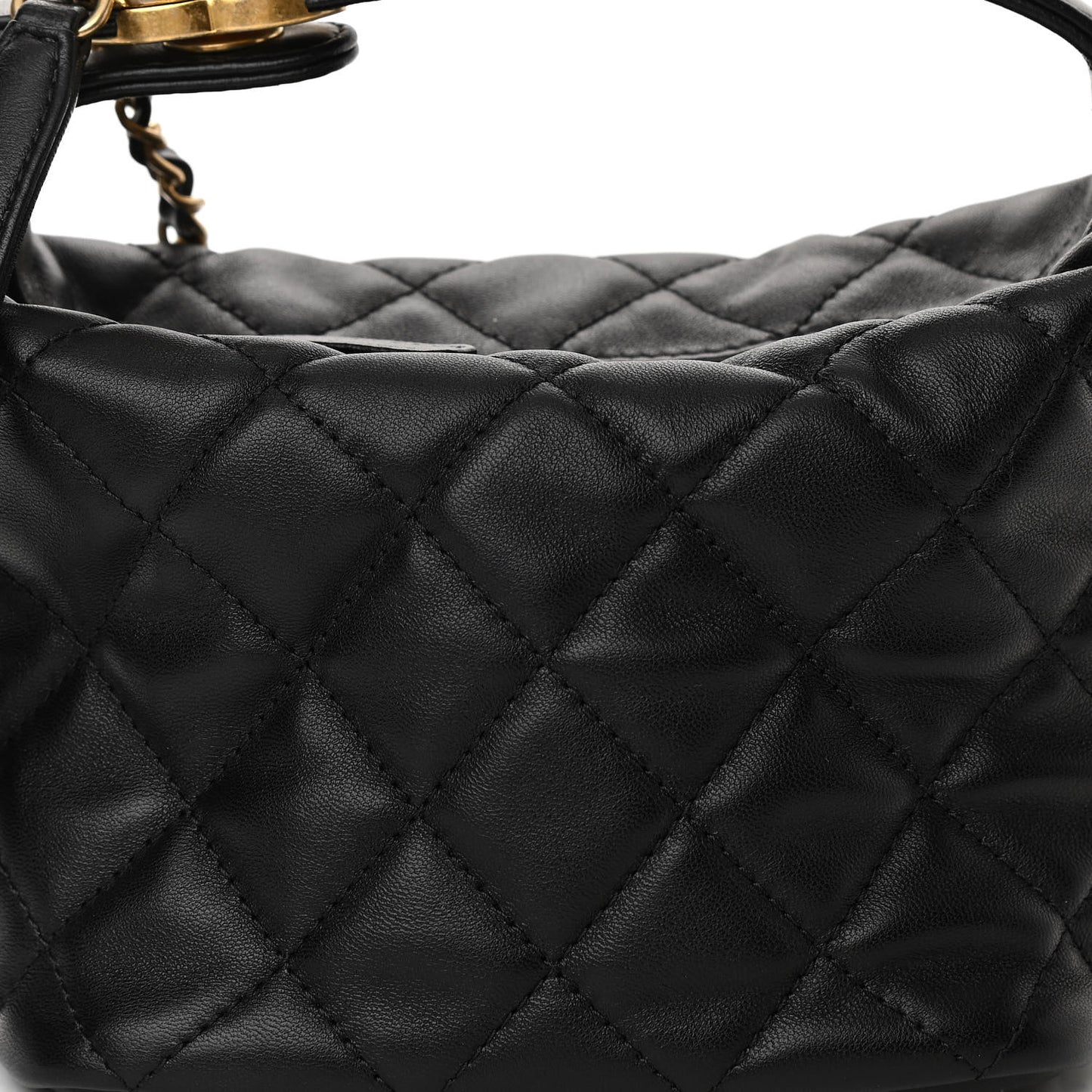 Lambskin Quilted Small Perfect Meeting Hobo Black