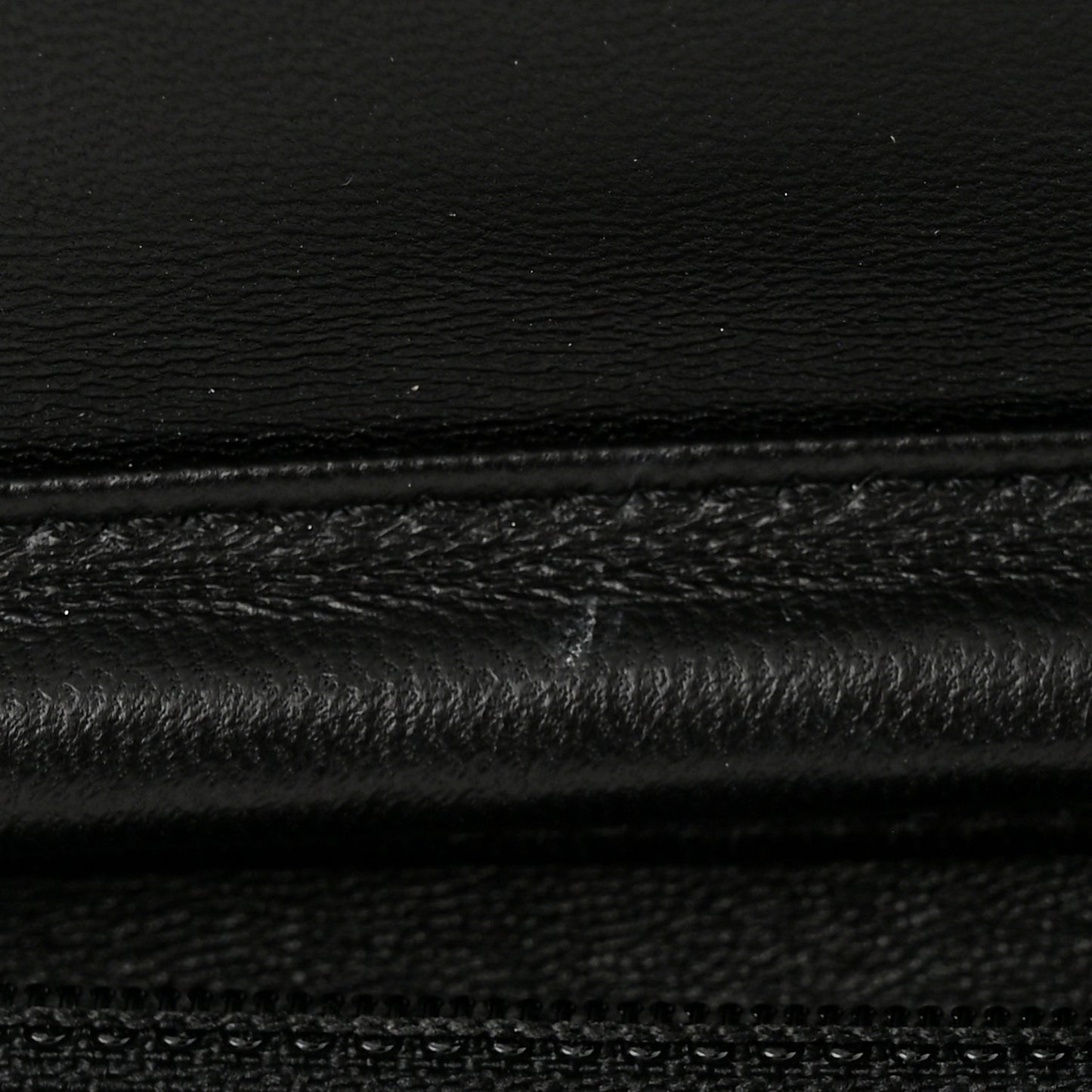 Lambskin Quilted Wallet On Chain WOC Black
