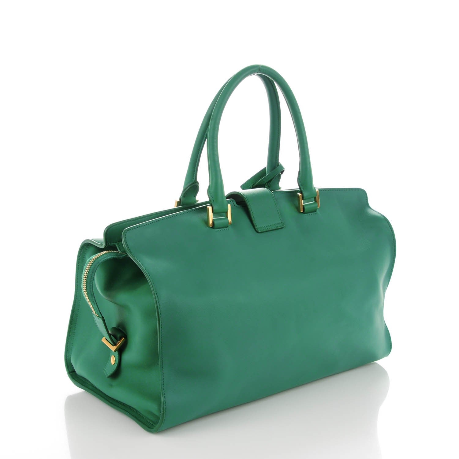 Saint Laurent Calfskin Medium Classic Y Cabas Green 3 of 6