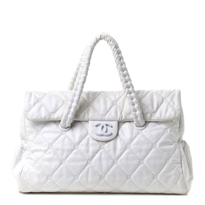 Chanel Quilted Lambskin Large Hidden Chain Flap Bag White 1 of 13