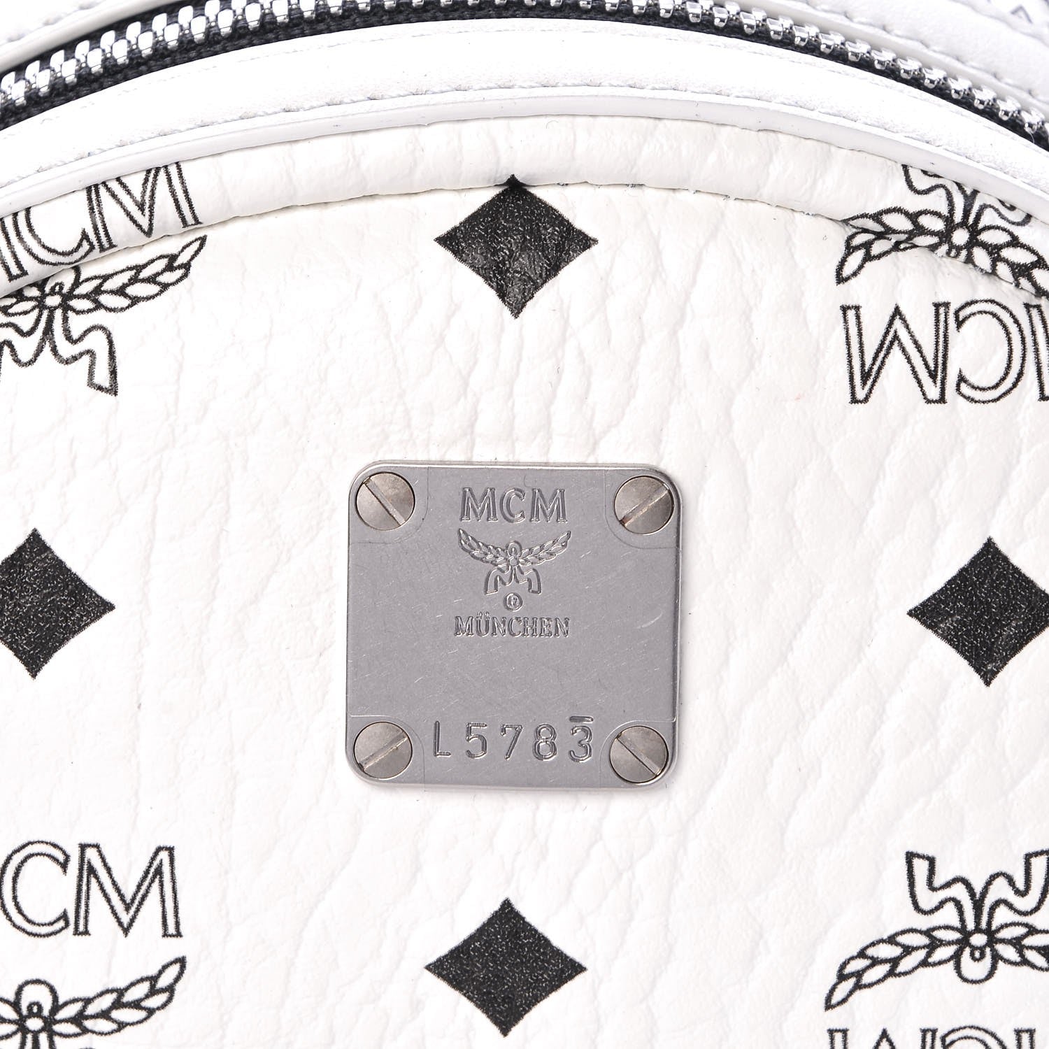 MCM Visetos Side Stud Mini Stark Backpack White 6 of 10