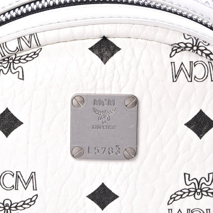 MCM Visetos Side Stud Mini Stark Backpack White 6 of 10