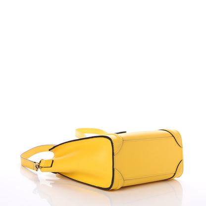 Celine Palmelato Calfskin Nano Luggage Sunflower 5 of 15