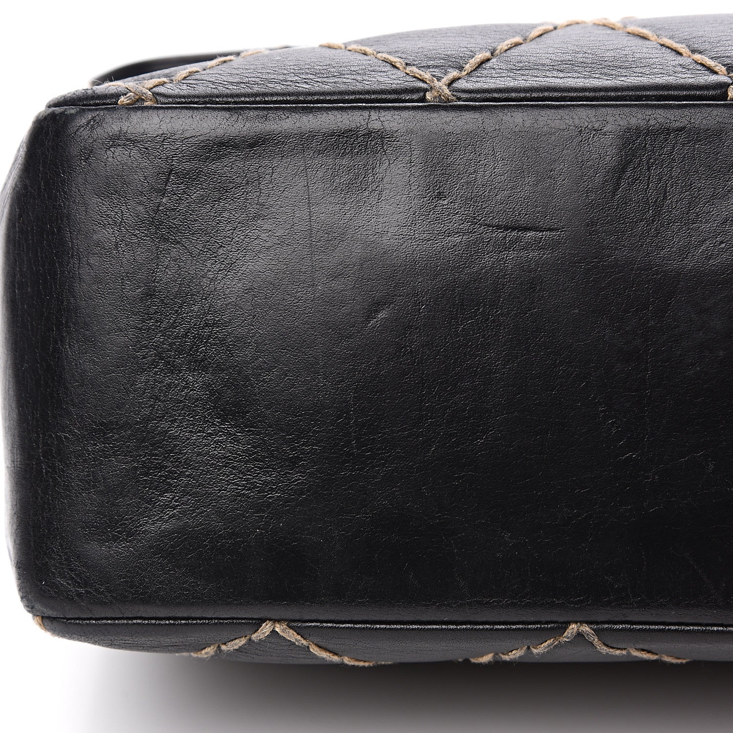 Chanel Calfskin Wild Stitch Jumbo Flap Black 13 of 16