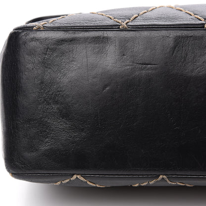 Chanel Calfskin Wild Stitch Jumbo Flap Black 13 of 16