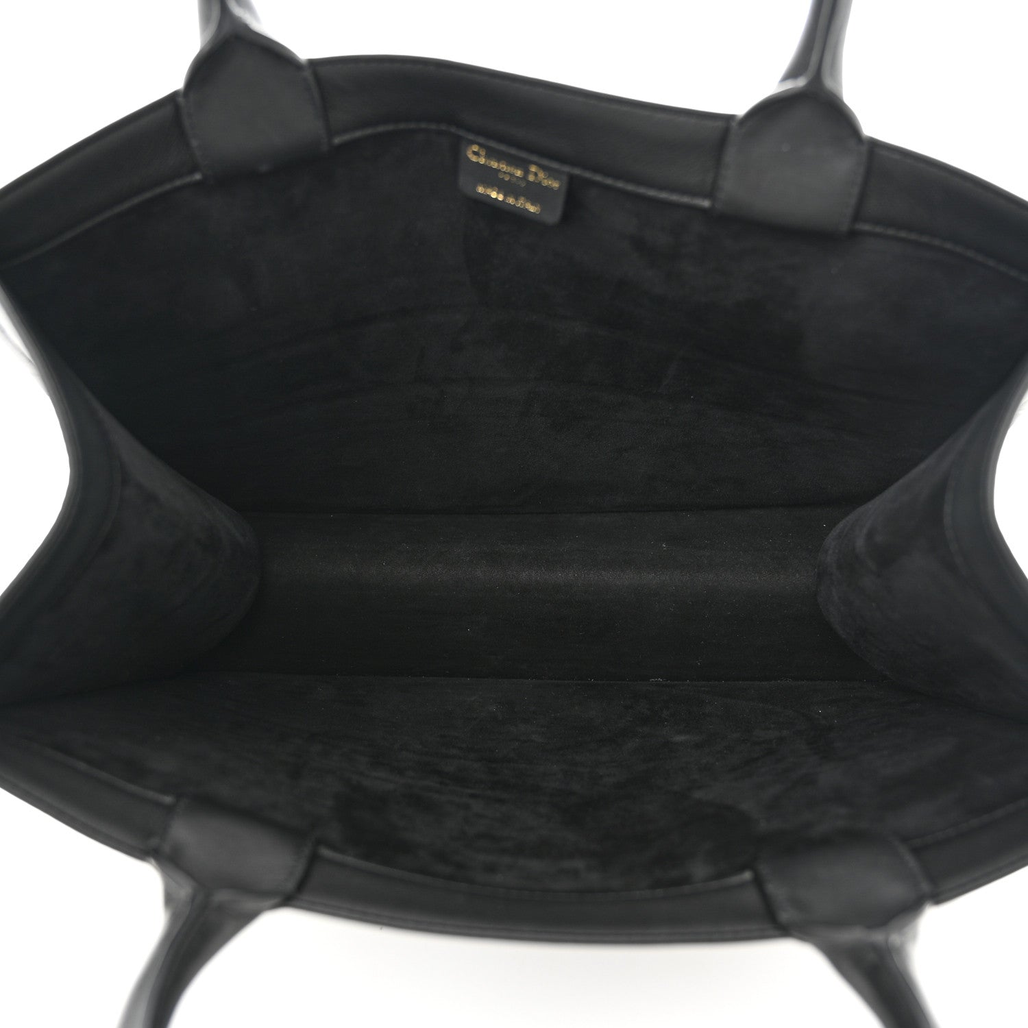 Christian Dior Calfskin Embossed Medium Book Tote Black 5 of 10